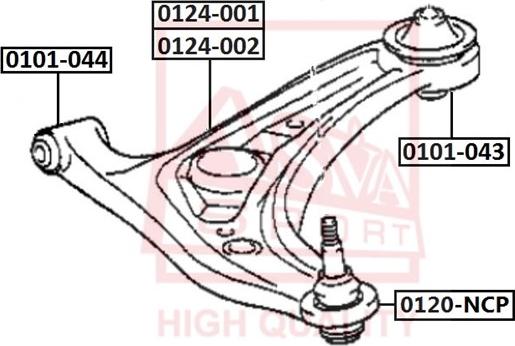 ASVA 0101-044 - Supporto, Braccio oscillante autozon.pro