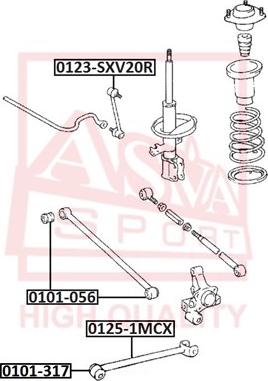 ASVA 0123-SXV20R - Asta / Puntone, Stabilizzatore autozon.pro