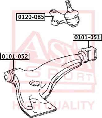 ASVA 0101-051 - Supporto, Braccio oscillante autozon.pro