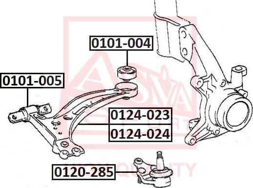 ASVA 0120-285 - Giunto di supporto / guida autozon.pro