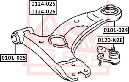 ASVA 0101-024 - Supporto, Braccio oscillante autozon.pro