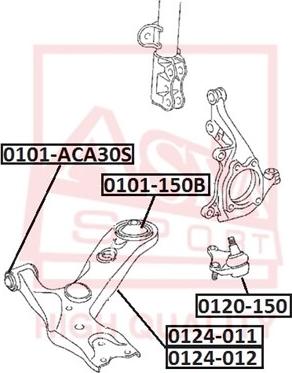 ASVA 0101-150B - Supporto, Braccio oscillante autozon.pro