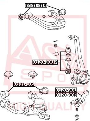 ASVA 0120-90UP - Giunto di supporto / guida autozon.pro