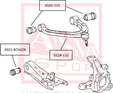 ASVA 0101-115 - Supporto, Braccio oscillante autozon.pro