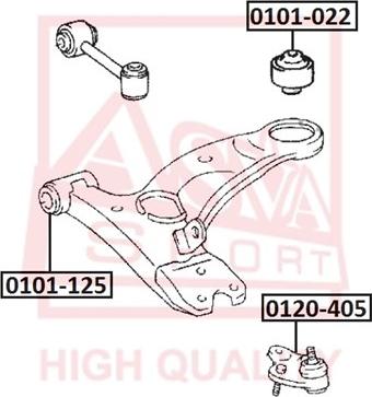 ASVA 0101-125 - Supporto, Braccio oscillante autozon.pro