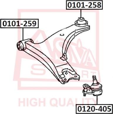 ASVA 0101-258 - Supporto, Braccio oscillante autozon.pro