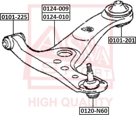 ASVA 0120-N60 - Giunto di supporto / guida autozon.pro