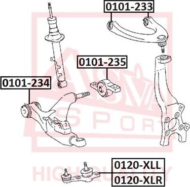 ASVA 0101-235 - Supporto, Braccio oscillante autozon.pro