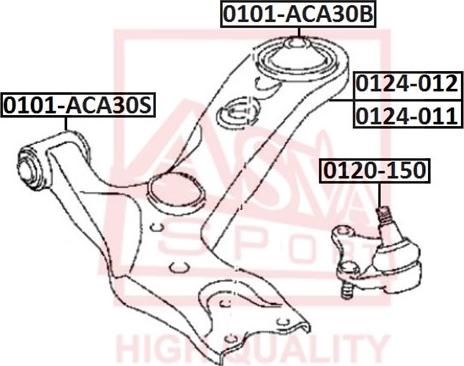 ASVA 0120-150 - Giunto di supporto / guida autozon.pro