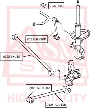 ASVA 0107-734 - Bronzina cuscinetto, Barra stabilizzatrice autozon.pro