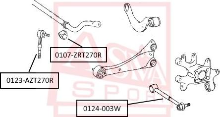 ASVA 0124-003W - Braccio oscillante, Sospensione ruota autozon.pro