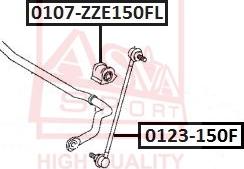 ASVA 0107-ZZE150FL - Bronzina cuscinetto, Barra stabilizzatrice autozon.pro