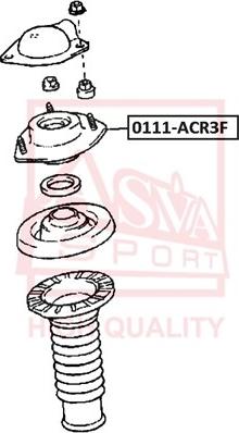 ASVA 0111-ACR3F - Supporto ammortizzatore a molla autozon.pro