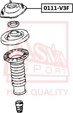 ASVA 0111-V3F - Supporto ammortizzatore a molla autozon.pro