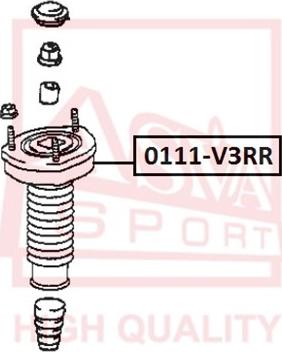 ASVA 0111-V3RR - Supporto ammortizzatore a molla autozon.pro