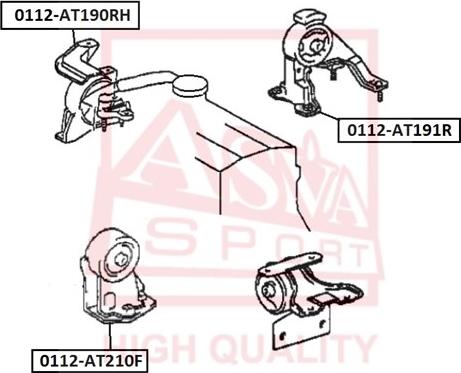 ASVA 0112-AT210F - Sospensione, Motore autozon.pro