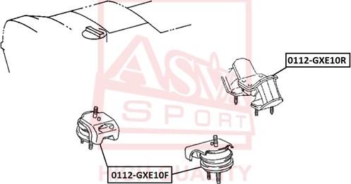 ASVA 0112-GXE10R - Sospensione, Motore autozon.pro