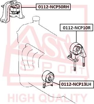 ASVA 0112-NCP13LH - Sospensione, Motore autozon.pro