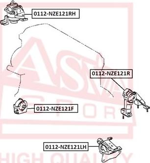 ASVA 0112-NZE121F - Sospensione, Motore autozon.pro