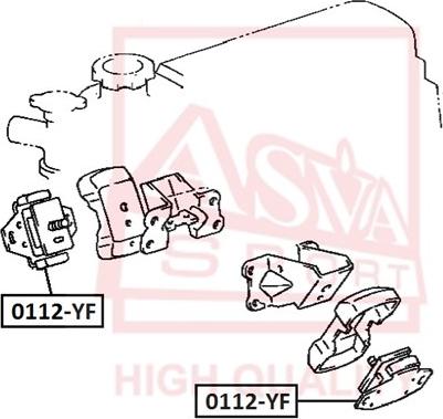 ASVA 0112-YF - Sospensione, Motore autozon.pro