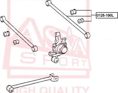 ASVA 0125-190L - Braccio oscillante, Sospensione ruota autozon.pro