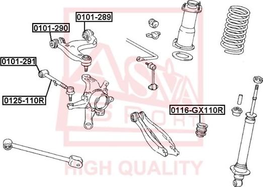 ASVA 0125-110 - Braccio oscillante, Sospensione ruota autozon.pro