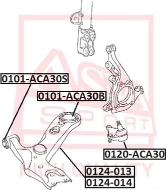 ASVA 0120-ACA30 - Giunto di supporto / guida autozon.pro