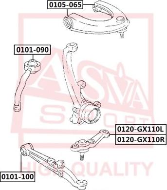 ASVA 0120-GX110R - Giunto di supporto / guida autozon.pro