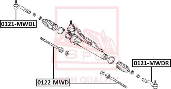 ASVA 0121-MWDL - Testa barra d'accoppiamento autozon.pro