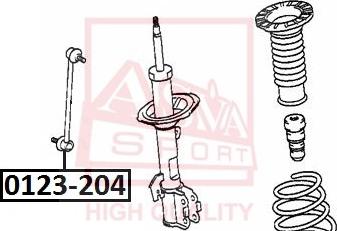 ASVA 0123-204 - Asta / Puntone, Stabilizzatore autozon.pro