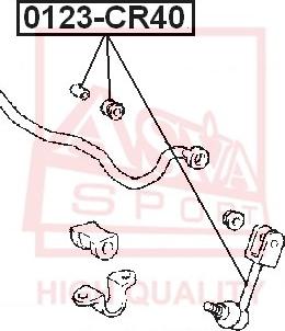 ASVA 0123-CR40 - Asta / Puntone, Stabilizzatore autozon.pro