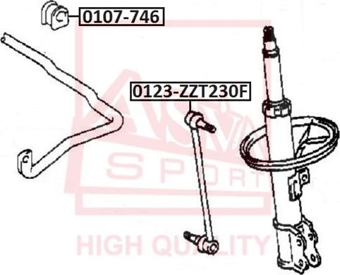 ASVA 0123-ZZT230F - Asta / Puntone, Stabilizzatore autozon.pro