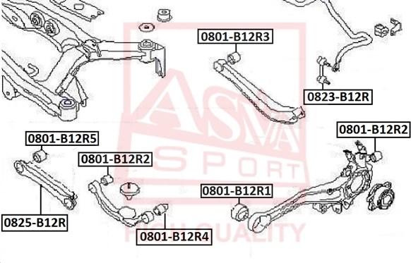 ASVA 0823-B12R - Asta / Puntone, Stabilizzatore autozon.pro