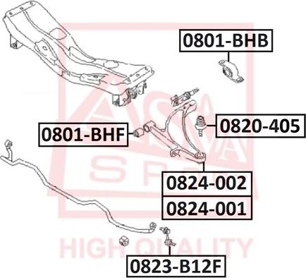 ASVA 0824-002 - Braccio oscillante, Sospensione ruota autozon.pro