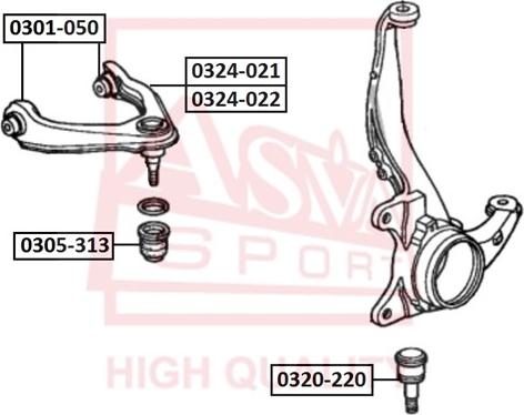 ASVA 0301-050 - Supporto, Braccio oscillante autozon.pro