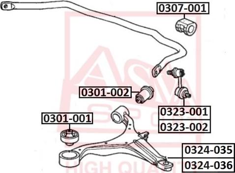 ASVA 0301-001 - Supporto, Braccio oscillante autozon.pro