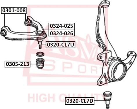 ASVA 0301-008 - Supporto, Braccio oscillante autozon.pro