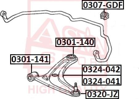 ASVA 0320-JZ - Giunto di supporto / guida autozon.pro