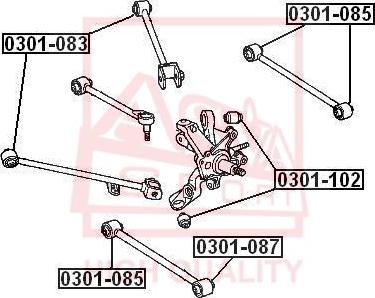 ASVA 0301-102 - Supporto, Braccio oscillante autozon.pro