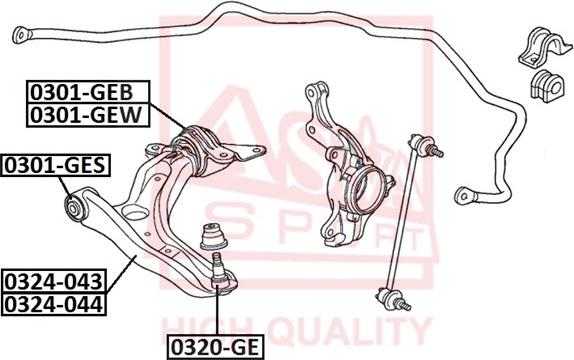 ASVA 0301-GEB - Supporto, Braccio oscillante autozon.pro