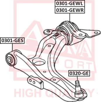 ASVA 0301-GES - Supporto, Braccio oscillante autozon.pro