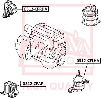 ASVA 0312-CFAF - Sospensione, Motore autozon.pro