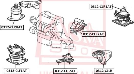 ASVA 0312-CLF1AT - Sospensione, Motore autozon.pro