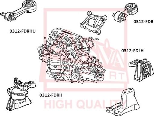 ASVA 0312-FDRHU - Sospensione, Motore autozon.pro