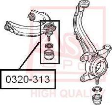 ASVA 0320-313 - Giunto di supporto / guida autozon.pro