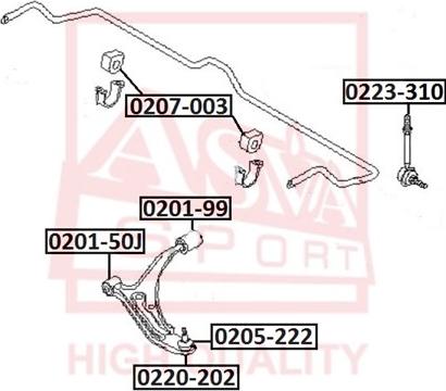 ASVA 0201-99 - Supporto, Braccio oscillante autozon.pro