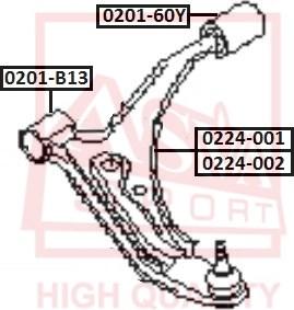 ASVA 0201-60Y - Supporto, Braccio oscillante autozon.pro