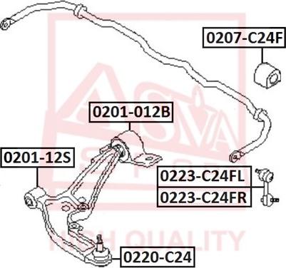 ASVA 0201-012B - Supporto, Braccio oscillante autozon.pro