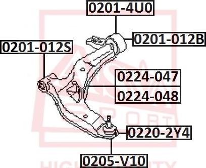 ASVA 0201-012S - Supporto, Braccio oscillante autozon.pro