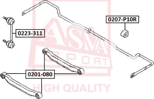 ASVA 0223-311 - Asta / Puntone, Stabilizzatore autozon.pro